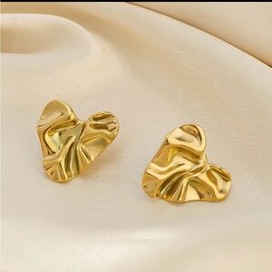 18 k gold plated stainless steel earrings